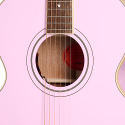 Epiphone J-180 LS P Inspired by Gibson Custom Western Guitar m/pickup inkl, kuffert (pink)