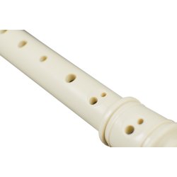 Cascha EH-3909 Sopran Plastik Blokfljte m/barok greb inkl. stofpose &amp; rengringsstang (elfenben)