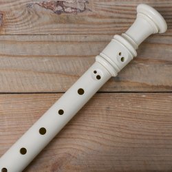 Cascha EH-3909 Sopran Plastik Blokfljte m/barok greb inkl. stofpose &amp; rengringsstang (elfenben)