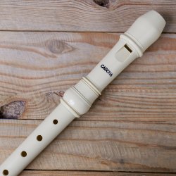 Cascha EH-3909 Sopran Plastik Blokfljte m/barok greb inkl. stofpose &amp; rengringsstang (elfenben)