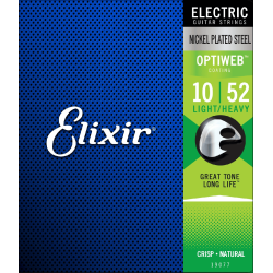  Elixir 19077 Optiweb Coated El Guitar Strenge Light/Heavy 010-052