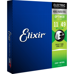 Elixir 19102 Optiweb Coated El Guitar Strenge Light 011-049