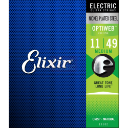 Elixir 19102 Optiweb Coated El Guitar Strenge Light 011-049