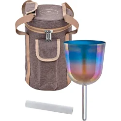 Meinl Sonic Energy ESOLCSB528 11.5cm Essence Solfeggio Crystal Singing Bowl Mi 528 Hz (Sunrise Blue)