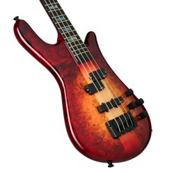 Spector EURO4CSTRED Euro 4 Series 4-strenget Elektrisk Bas (Natural Red Burst Gloss)