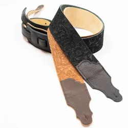 Franklin Strap FSSE-CA-CH Embossed Suede Series 2,5" Pr�get Ruskind m/handskel�der+ruskind Guitarrem