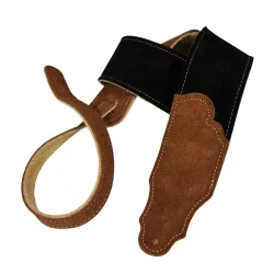Franklin Strap FSS2-BK-RU Sedona Suede Series 2,5" Ruskind m/rust end tabe Guitarrem (sort)