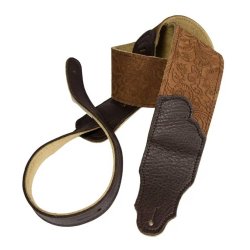 Franklin Strap FSSE-CA-CH Embossed Suede Series 2,5" Pr�get Ruskind m/handskel�der+ruskind Guitarrem