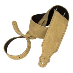 Franklin Strap 3B-H-BR Purist Suede Series 2 1/2" Ruskind m/buk-bagside Guitarrem/Skulderrem