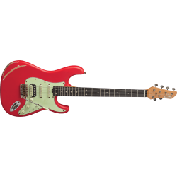 EKO Guitars Aire Relic Fiesta Red Elektrisk Guitar 