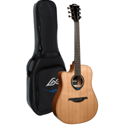 L�G TLBW2DCE BlueWave2 Smart Travel Guitar Akustisk-Elektrisk Rejse Guitar inkl. taske (Venstreh�nd)