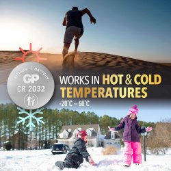 GP Batteries CR2032 3 stk. Lithium M�ntbatteri 3V