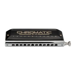 Cascha HH-2290 Kromatisk 12-48 Mundharmonica 12 huller med 48 toner (C4 - D7) inkl. etui &amp; pudseklud