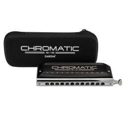 Cascha HH-2290 Kromatisk 12-48 Mundharmonica 12 huller med 48 toner (C4 - D7) inkl. etui &amp; pudseklud