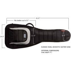 Mono M80-2G-BLK elektrisk guitar taske m/plads til 2 guitar