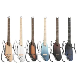 Donner HUSH-I PRO Silent Travel Elektrisk Guitar m/18 indbyggede effekter inkl. taske &amp; tilbeh�r (Hawaiian Blue)