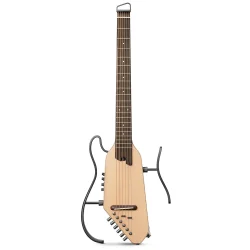 Donner HUSH-I PRO Silent Travel Elektrisk Guitar m/18 indbyggede effekter inkl. taske &amp; tilbeh�r (Nature)