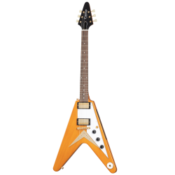 Epiphone 1958 Korina Flying V AN Inspired by Gibson Custom Elektrisk Guitar inkl. kuffert