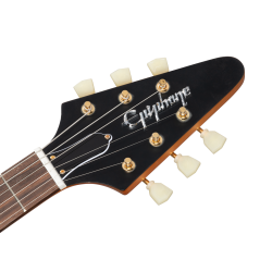 Epiphone 1958 Korina Flying V AN Inspired by Gibson Custom Elektrisk Guitar inkl. kuffert