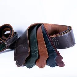 Franklin Strap FSW-JH-OX 3" Jackson Hole "Aged" L�der m/kontrasts�m Guitarrem (okseblod)