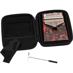 Meinl Percussion KA17LV Lydhul Design Serien Kalimba C Dur 17 Noder (Lava) inkl. tilbeh�r