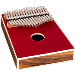 Ortega OKB4-MRD Akustisk Lydhul Kalimba C Dur 17 Noder (Akacie - R�d Sparkle) inkl. tilbeh�r