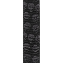 D'Addario Accessories 50TB00 Vvet Nylon 50mm Guitarrem (Skulls Black Tubular)