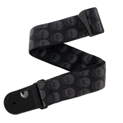 D'Addario Accessories 50TB00 Vvet Nylon 50mm Guitarrem (Skulls Black Tubular)