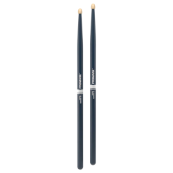 Promark RBH595AW-BLUE Rebound 5B Painted Hickory Acorn Wood Tip Trommestikker (Blue)