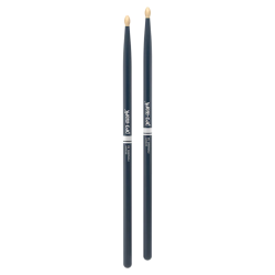 Promark TX5AW-BLUE Classic Forward 5A Painted Hickory Oval Wood Tip Trommestikker (Navy Blue)