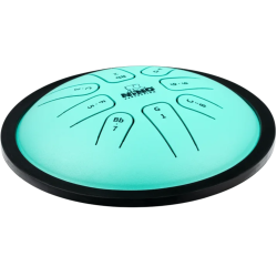 NINO Percussion NINO982 Mini Melody Serien Small Steel Tongue Drum �18cm (gr�n, g-mol, 8 toner) inkl. pose &amp; k�ller�