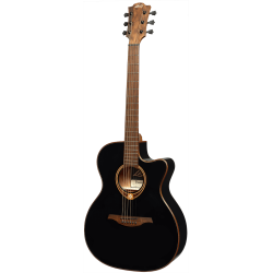 L�G T118ACE-BLK Auditorium Cutaway Black Western Guitar med pickup