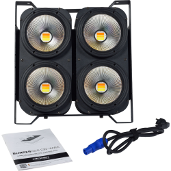 Algam Lighting BLINDER400CW-WWA COB Blinder (4x100W LED Kold Hvid, Varm Hvid, Amber) inkl. tilbehr 