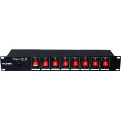 Algam Lighting DISPATCH-8 8-kanals Rackmonterbar Strmafbryderstativ m/stikkontakter
