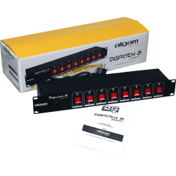 Algam Lighting DISPATCH-8 8-kanals Rackmonterbar Strmafbryderstativ m/stikkontakter
