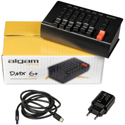 Algam Lighting DMX6-PLUS Batteridrevet 6-kanals Genopladelig Lys Mixer