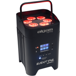 Algam Lighting EVENTPAR LED Batteri PAR-lampe (6 x 12W RGBWAUV LED'er) inkl. tilbehr