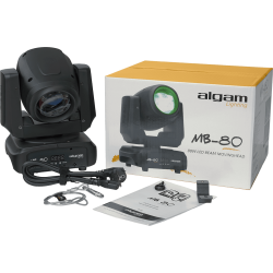 Algam Lighting MB80 LED Beam Moving Head (80W Hvid LED) inkl. tilbehr