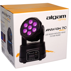 Algam Lighting MINIWASH710 LED Wash Moving Head (7 x 10W RGBW LED'er) inkl. tilbehr