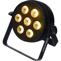 Algam Lighting SLIMPAR-710-HEX LED PAR-lampe Floodlight (7 x 10W RGBW+amber+UV LED) inkl. tilbehr