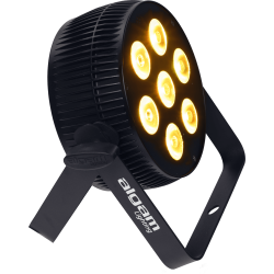 Algam Lighting SLIMPAR-710-HEX LED PAR-lampe Floodlight (7 x 10W RGBW+amber+UV LED) inkl. tilbehr