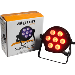 Algam Lighting SLIMPAR-710-HEX LED PAR-lampe Floodlight (7 x 10W RGBW+amber+UV LED) inkl. tilbehr