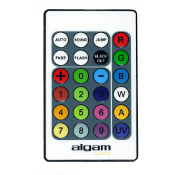 Algam Lighting SLIMPAR-710-QUAD LED PAR-lampe Floodlight (7 x 10W RGBW LED'er) inkl. tilbehr