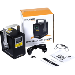 Algam Lighting SPECTRUM-80-GREEN Lyseffekt Animation Laser (80mw Grn) inkl. tilbehr 