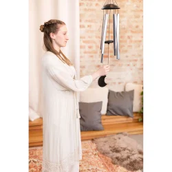 Meinl Sonic Energy MMC32S Moon Meditation Chimes (80 Cm, 432 Hz, Rund Bue, S�lv) 