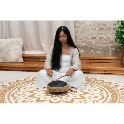 Meinl Sonic Energy MOSTD1BK Medium Octave Steel Tongue Drum, B Minor, 8 Toner, 432 Hz