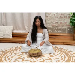 Meinl Sonic Energy MOSTD3G Medium Octave Steel Tongue Drum, C Major, 8 Toner, 432 Hz