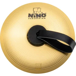 NINO Percussion NINO-BR203 H�ndholdt March B�kken �20cm (enkelt, messing) inkl. BR4 l�derstrop
