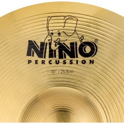 NINO Percussion NINO-BR25 H�ndholdt March B�kken Par �25cm (2 stk, messing) inkl. BR4 l�derstropper