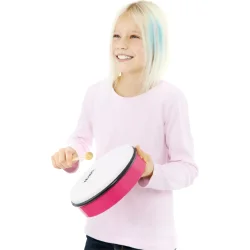 NINO Percussion NINO45SP H�ndtromme �20cm m/syntetisk skind (st�bt ABS, jordb�r pink) inkl. k�lle